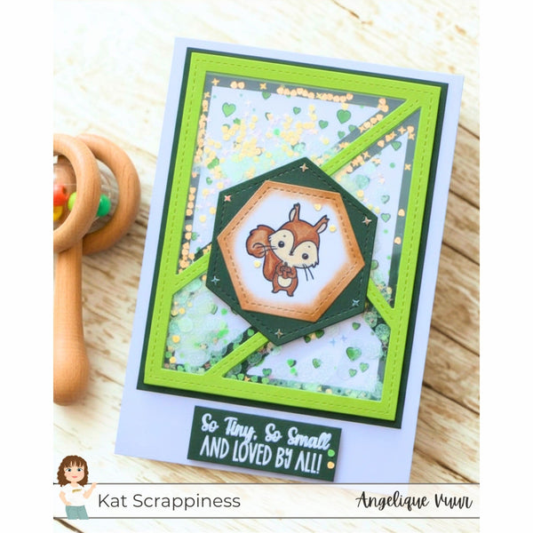 So Tiny, So Loved – A Green Baby Shaker Card