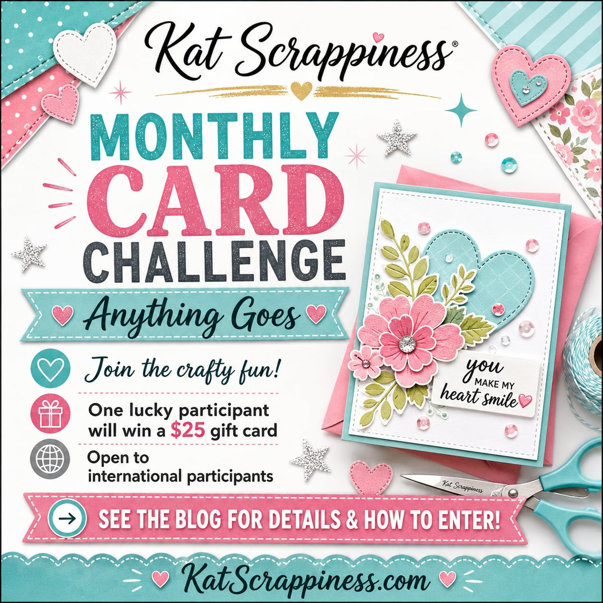 Reminder: Kat Scrappiness Card Making Challenge