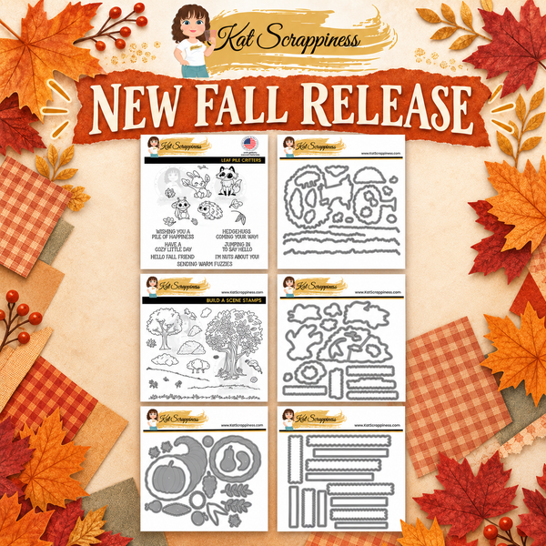 New Fall Cardmaking Stamps and Craft Dies from Kat Scrappiness