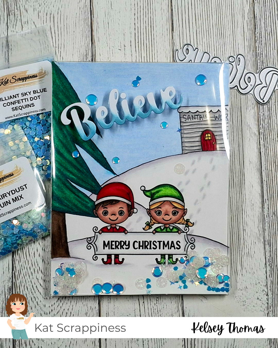 Sketchy Sundays with Kelsey! Merry Christmas Shaker Card