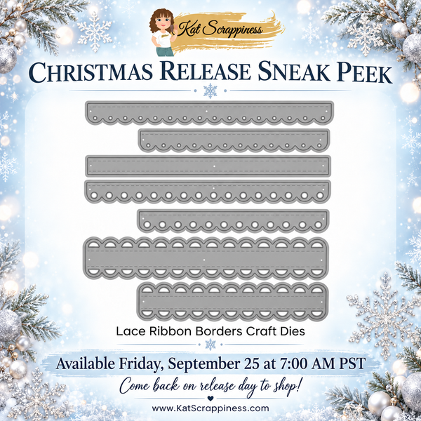 Christmas Release Sneak Peek: Lace Ribbon Borders and Merry Messages
