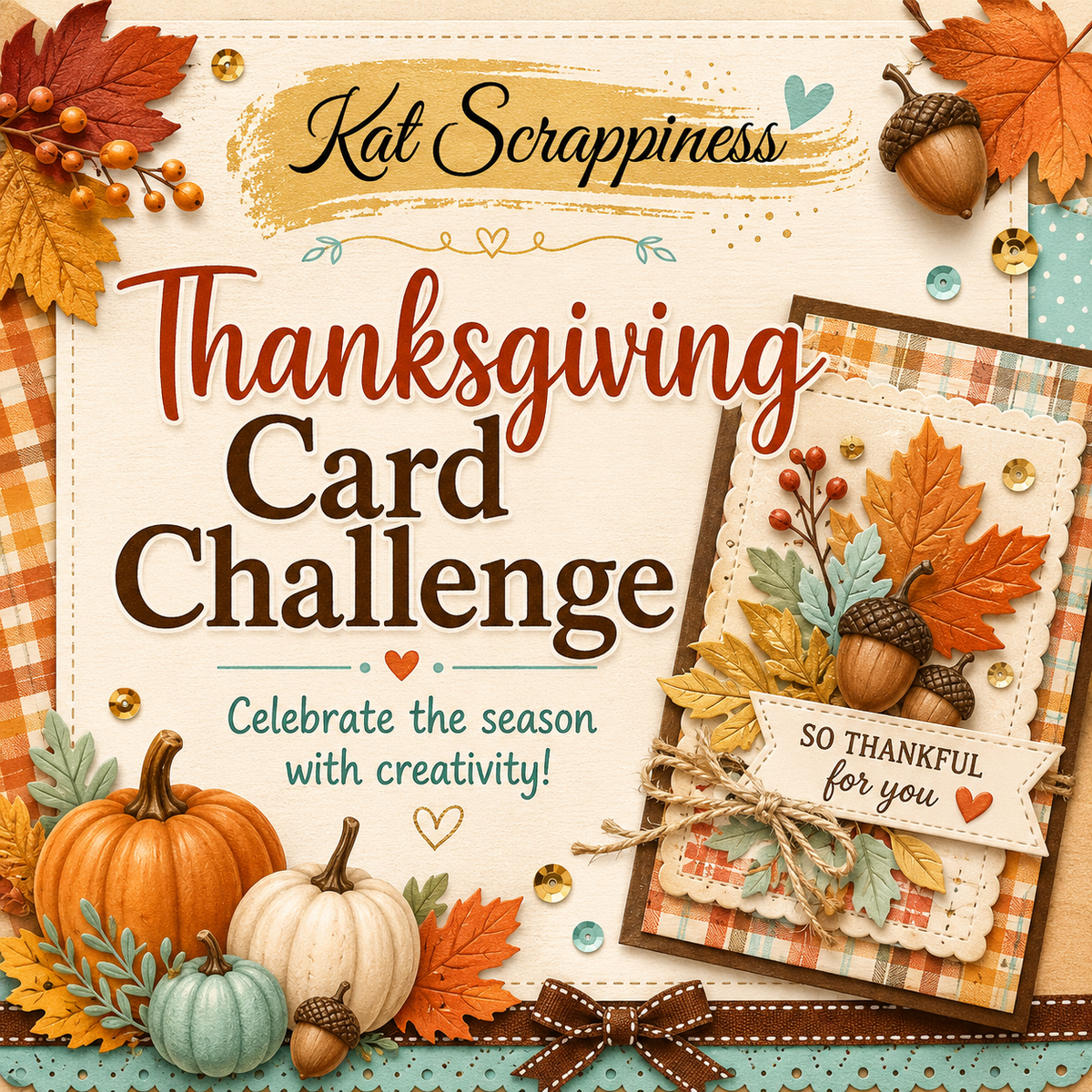 Reminder: Kat Scrappiness October Thanksgiving Challenge