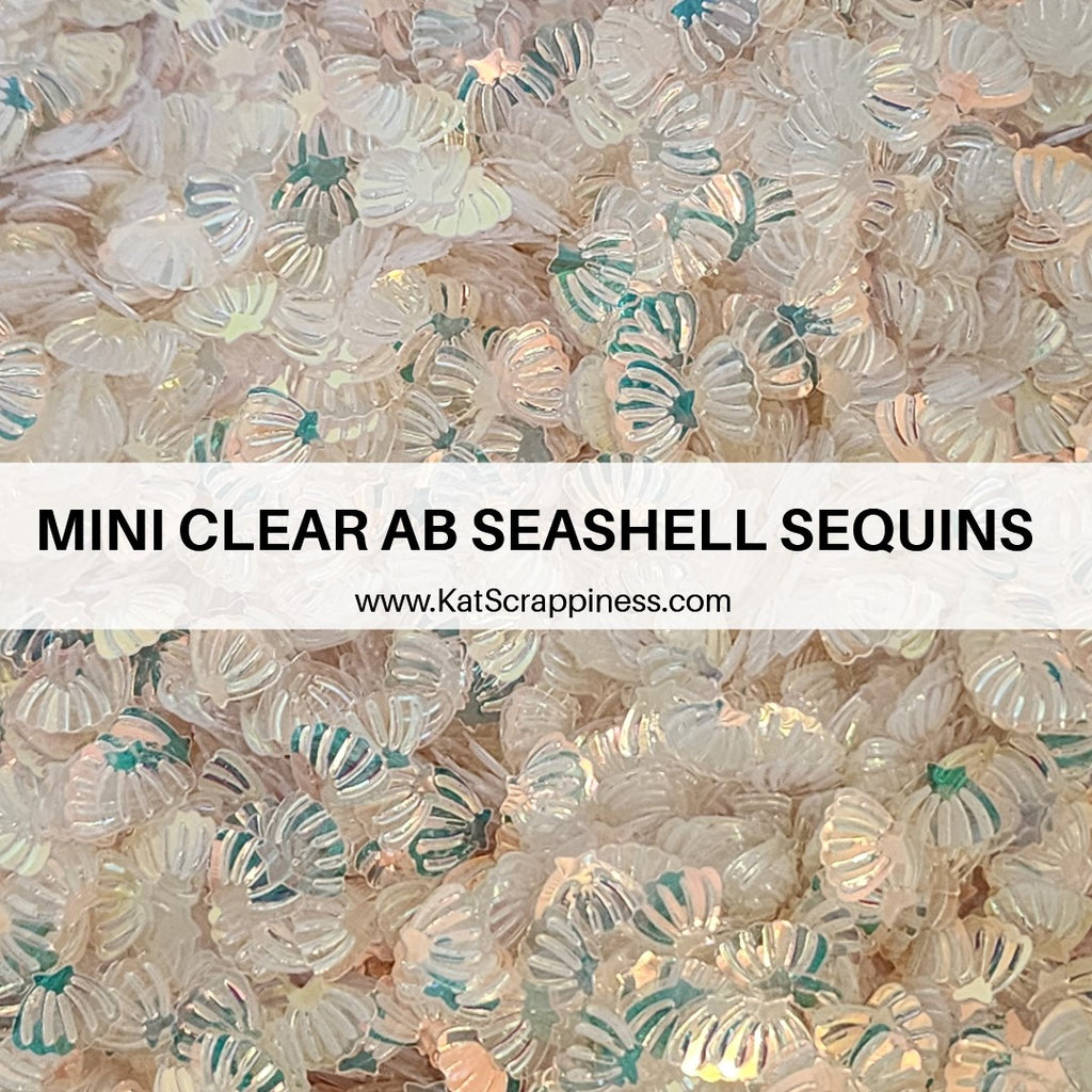 Mini Clear AB Seashell Sequins