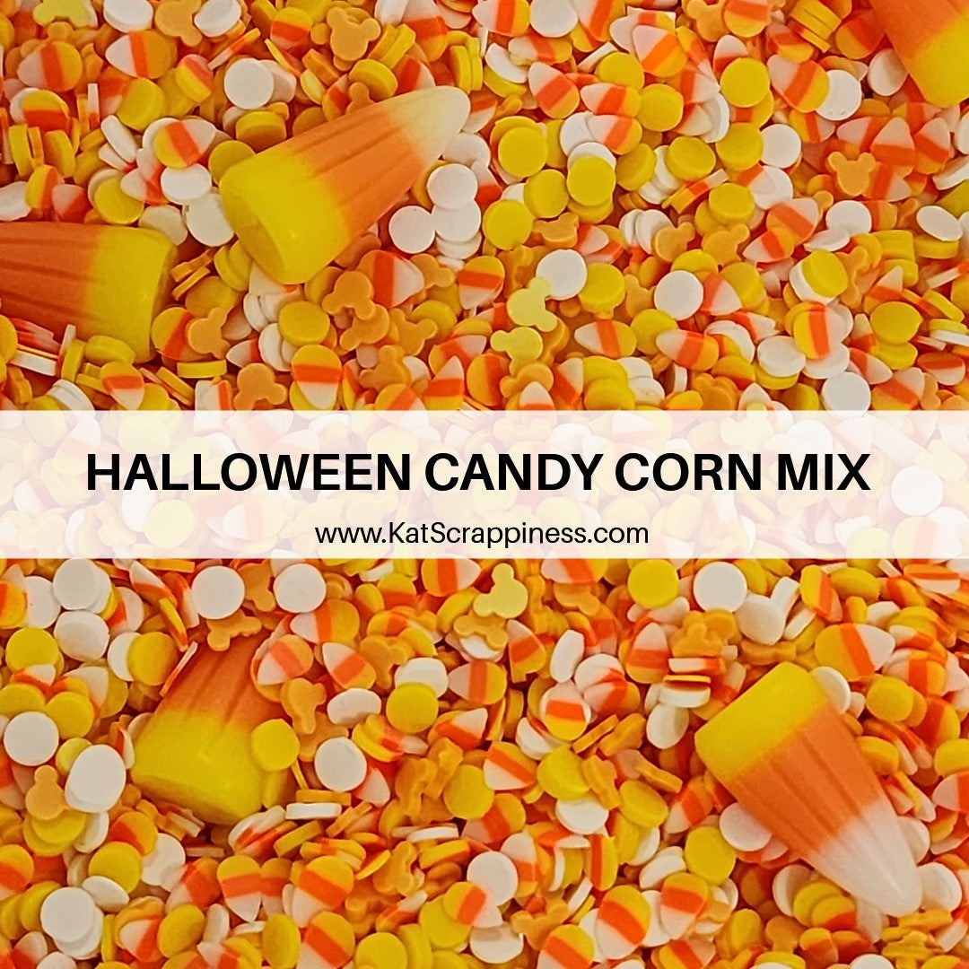 Halloween Candy Corn Sprinkle Mix - Kat Scrappiness