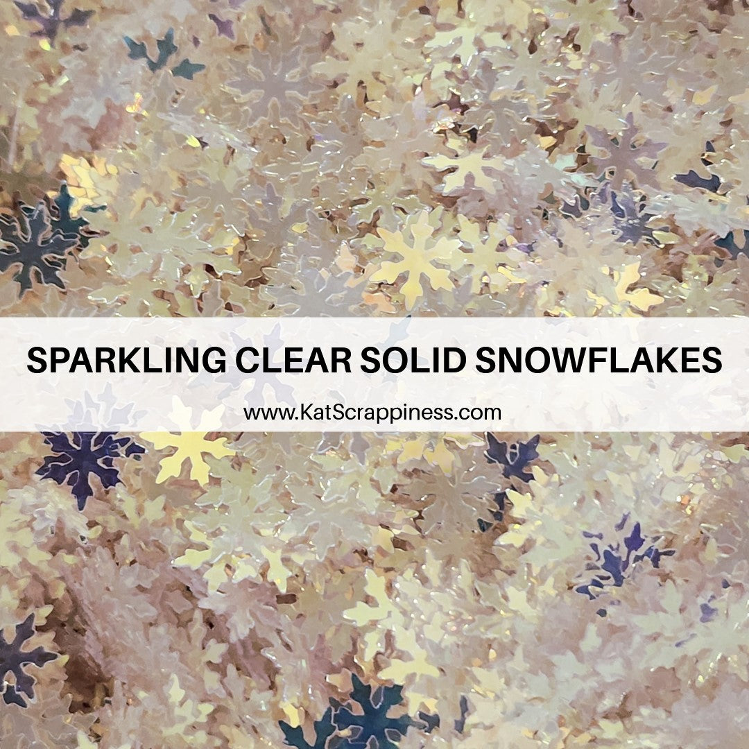 Sparkling Clear Solid Snowflake Sequins