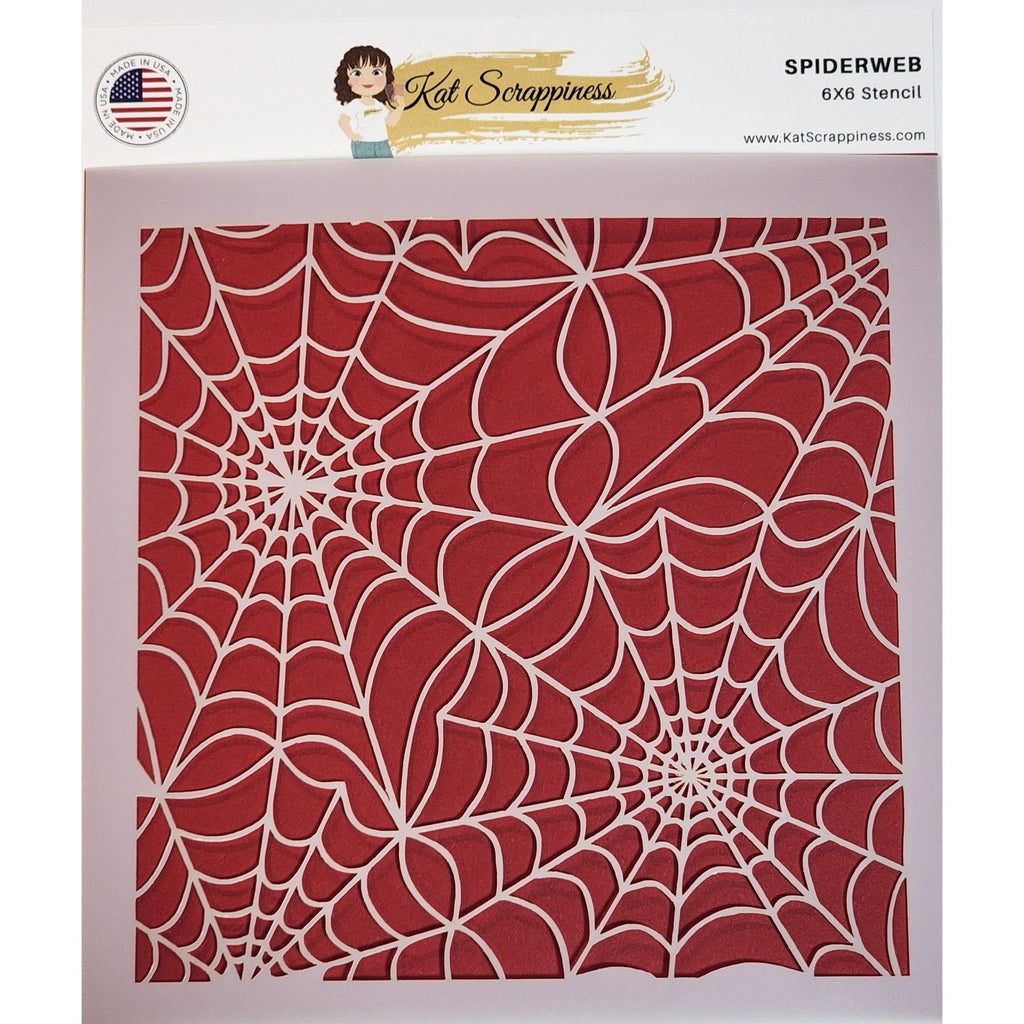 Spiderweb 6x6 Stencil -