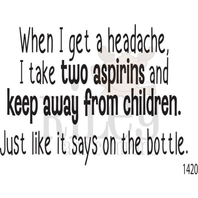 Two Aspirins Clear Stamp by Riley & Co