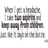 Two Aspirins Clear Stamp by Riley & Co