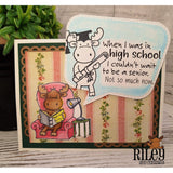 I Couldn't Wait to be a Senior Clear Stamp by Riley & Co