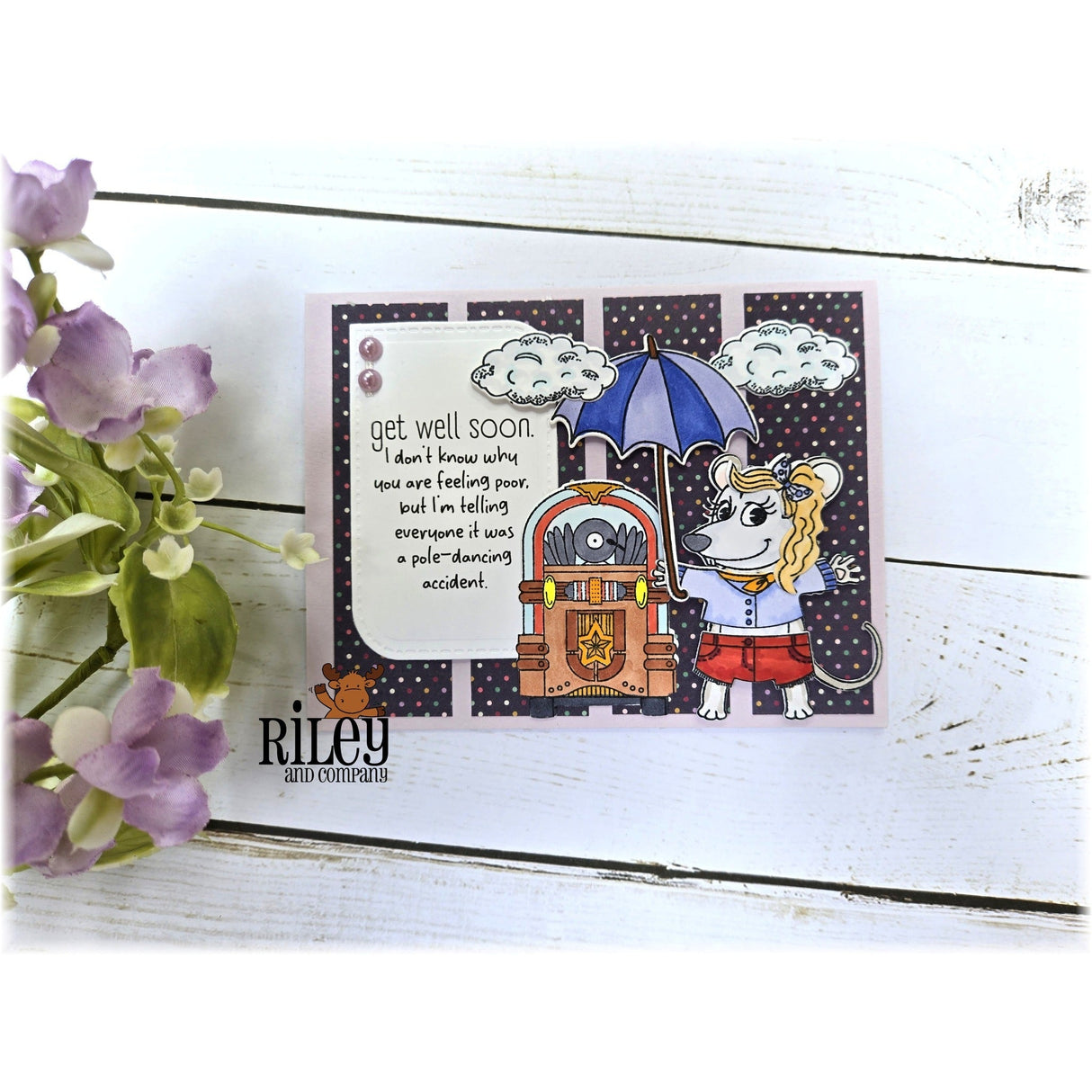 Pole-Dancing Accident Clear Stamp by Riley & Co