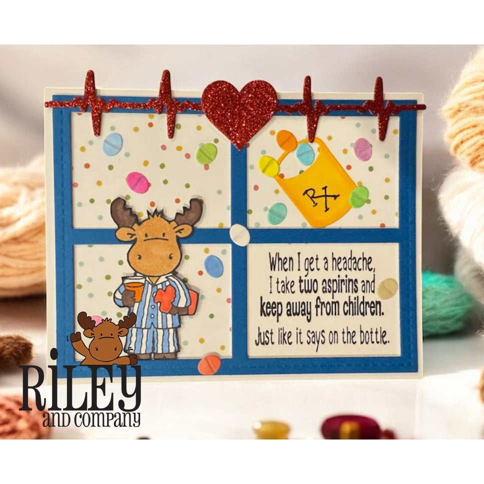 Two Aspirins Clear Stamp by Riley & Co