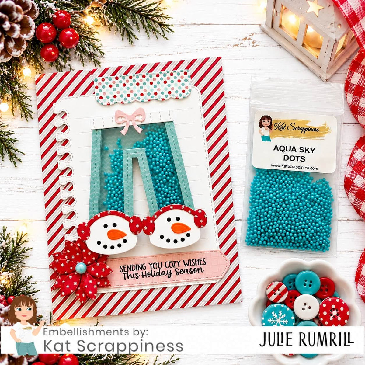 Aqua Sky Shaker Dots