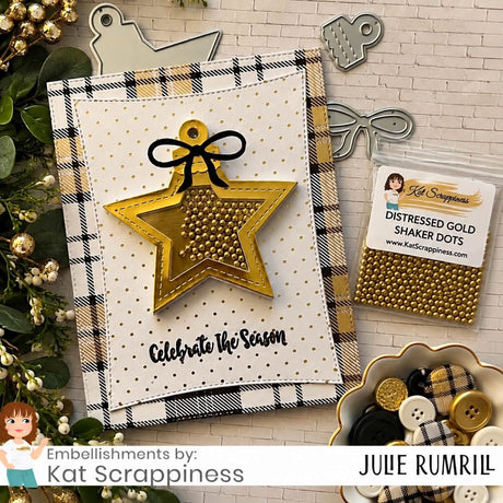 Distressed Gold Shaker Dots