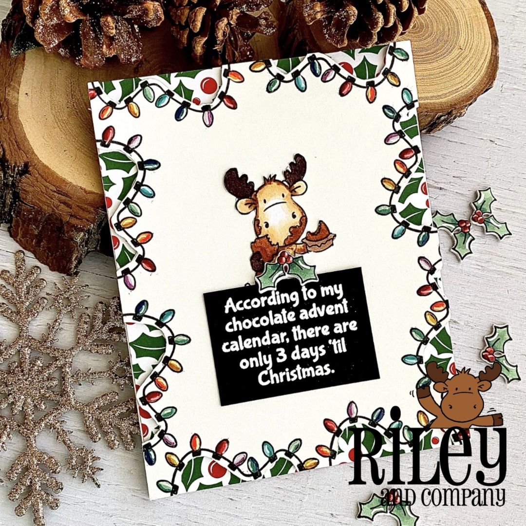 3 days &#39;till Christmas Cling Stamp by Riley &amp; Co
