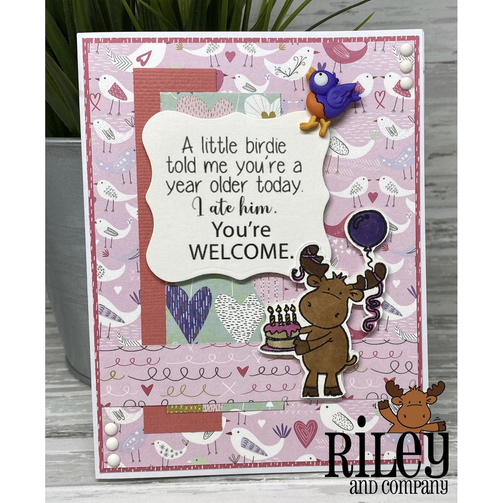 A Little Birdie Told Me Cling Stamp by Riley & Co