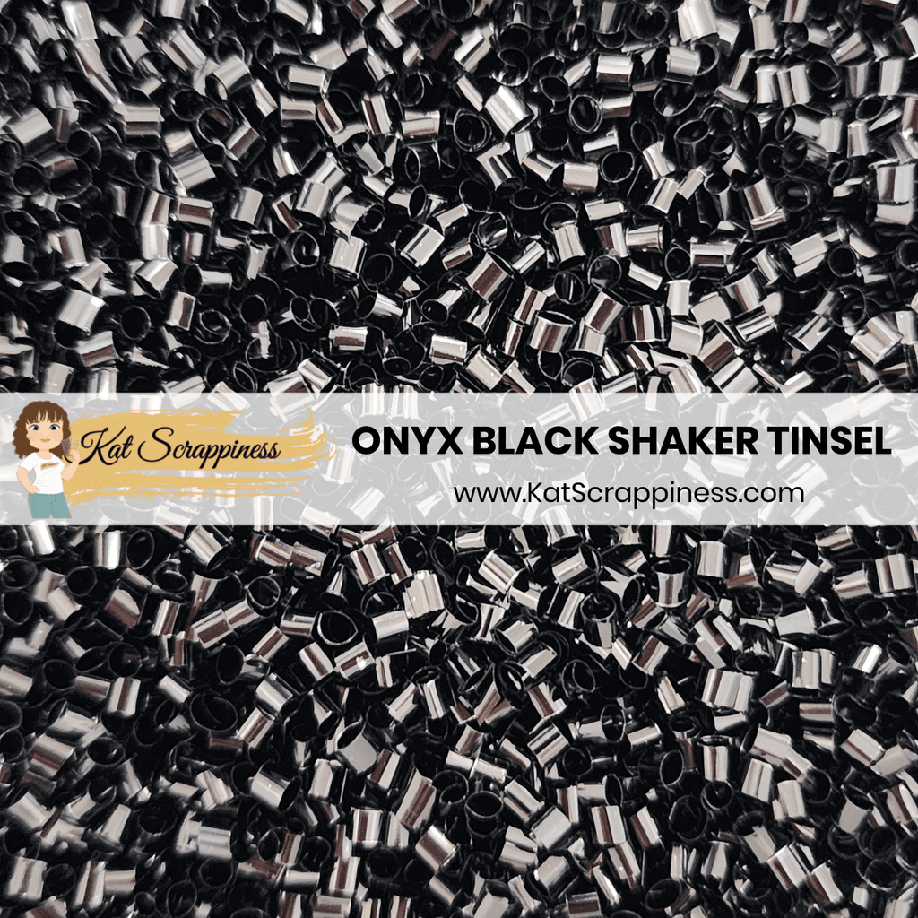 Onyx Black Shaker Tinsel - New Release!