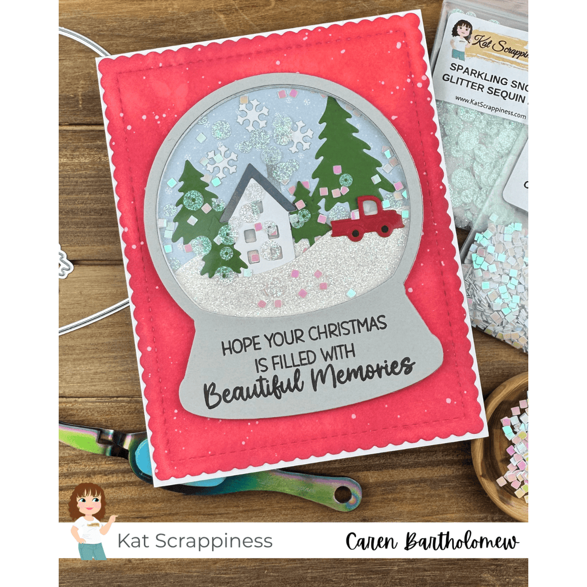 Winter Wonderland Snow Globe Shaker Craft Dies