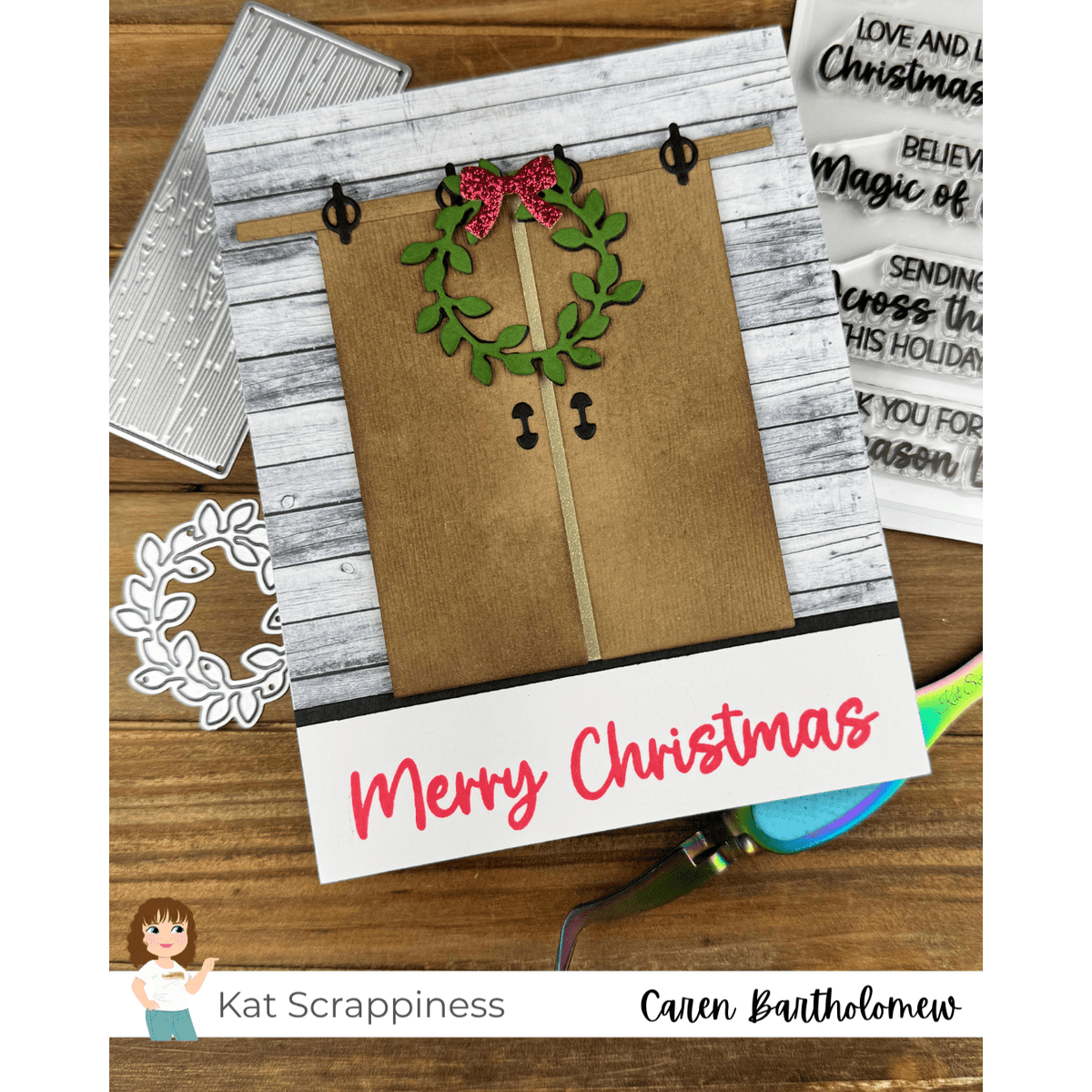 Country Christmas Barn Door Craft Dies