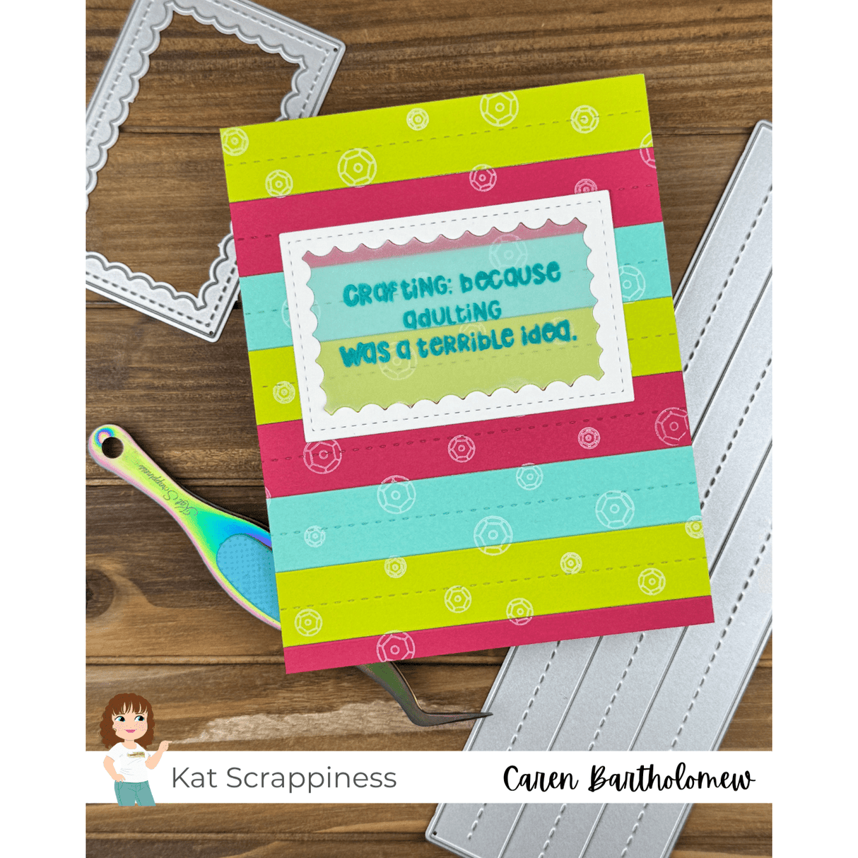 Sentiment Shoppe – Within the Fold: "CRAFTY FUN" 6x6 Stamp Set