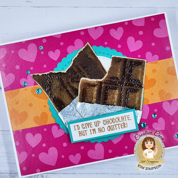 I Love Chocolate Sentiment Stamp Set