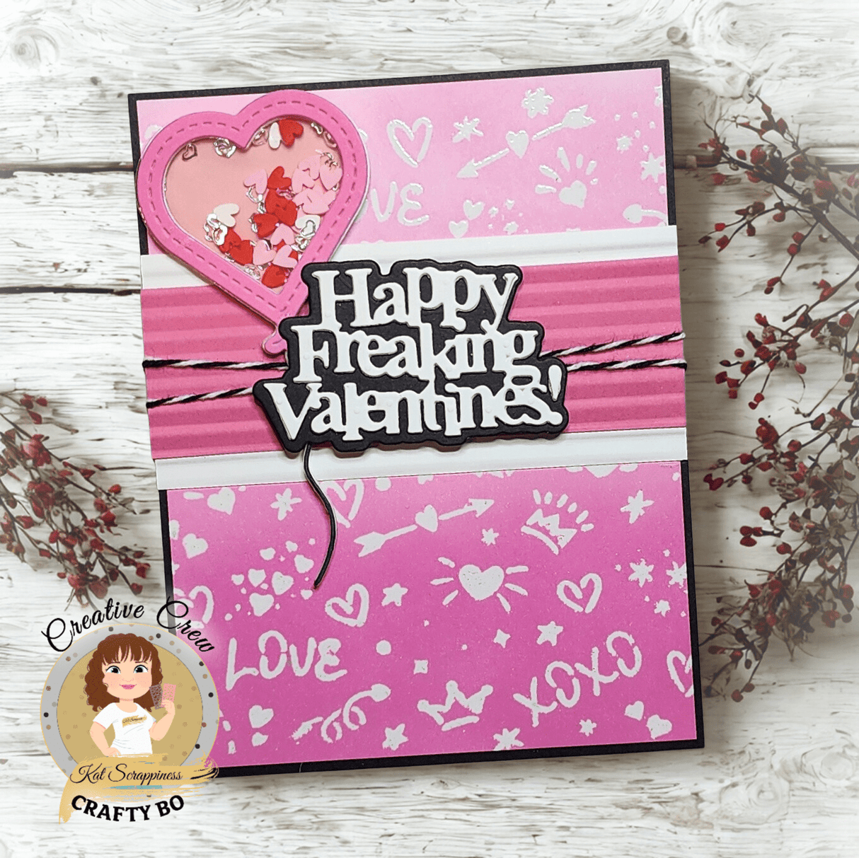 "Happy Freaking Valentines" Shadow Sentiment Craft Die - New Release!