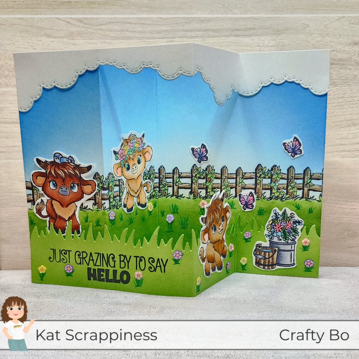 Sentiment Shoppe – Within the Fold: "Highland Mini Moos Sentiments" 6x6 Stamp Set - New Release!