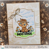 Sentiment Shoppe – Within the Fold: "Highland Mini Moos Sentiments" 6x6 Stamp Set - New Release!