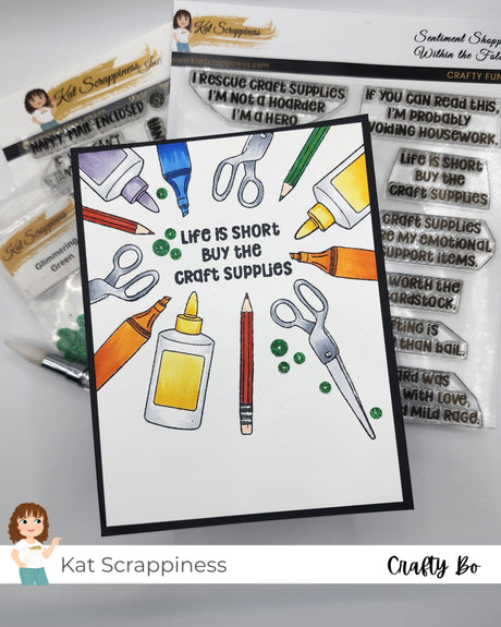 "Crafters Gonna Craft" Clear Stamp Set