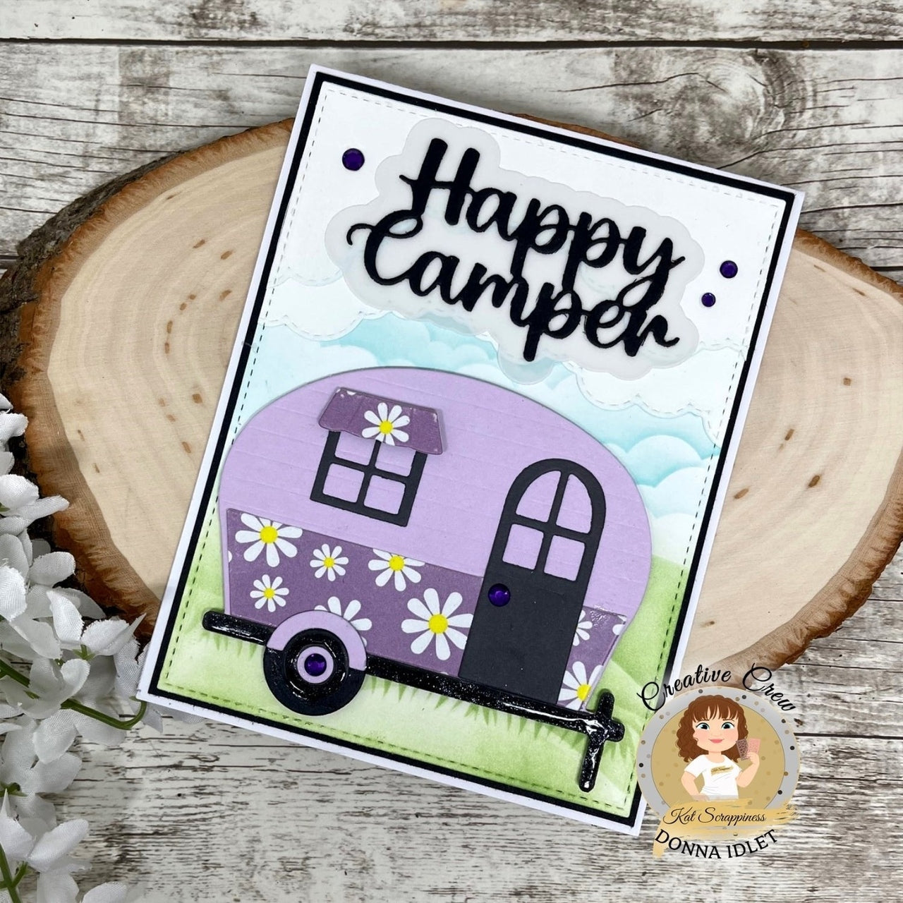 RV There Yet? Retro Camper Craft Die - Kat Scrappiness
