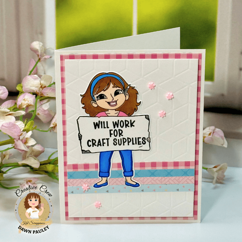 Will Work for Craft Supplies Stamp Set