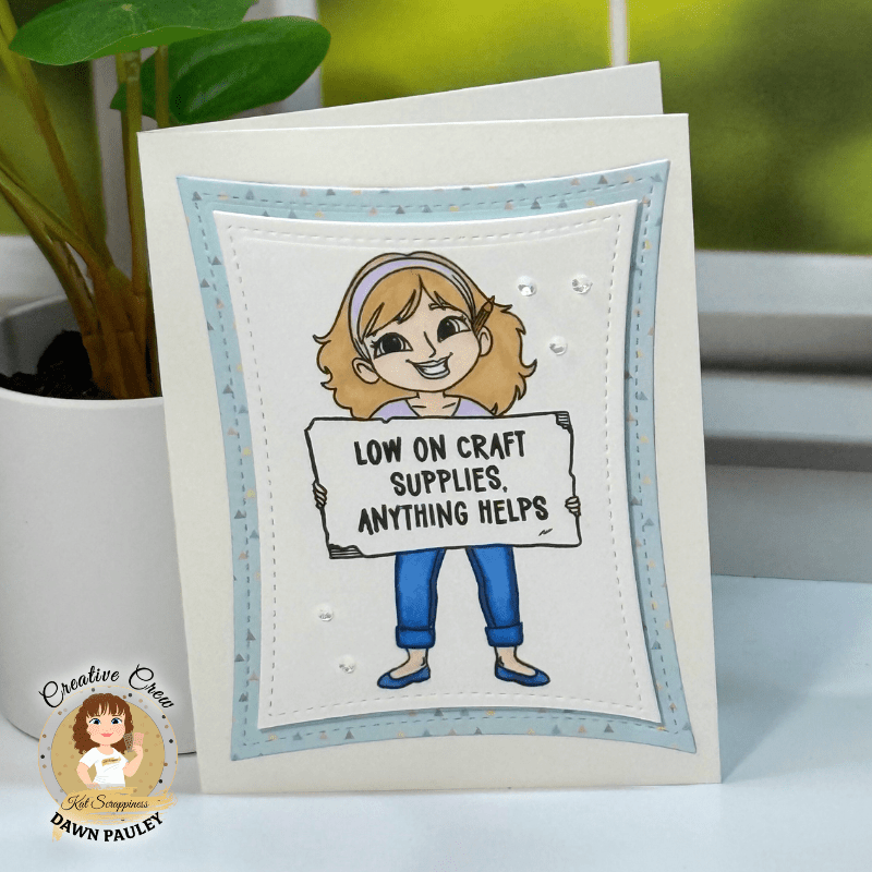 Will Work for Craft Supplies Stamp Set