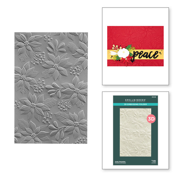 Scenic Poinsettias 3d Embossing Folder by Spellbinders - CLEARANCE!