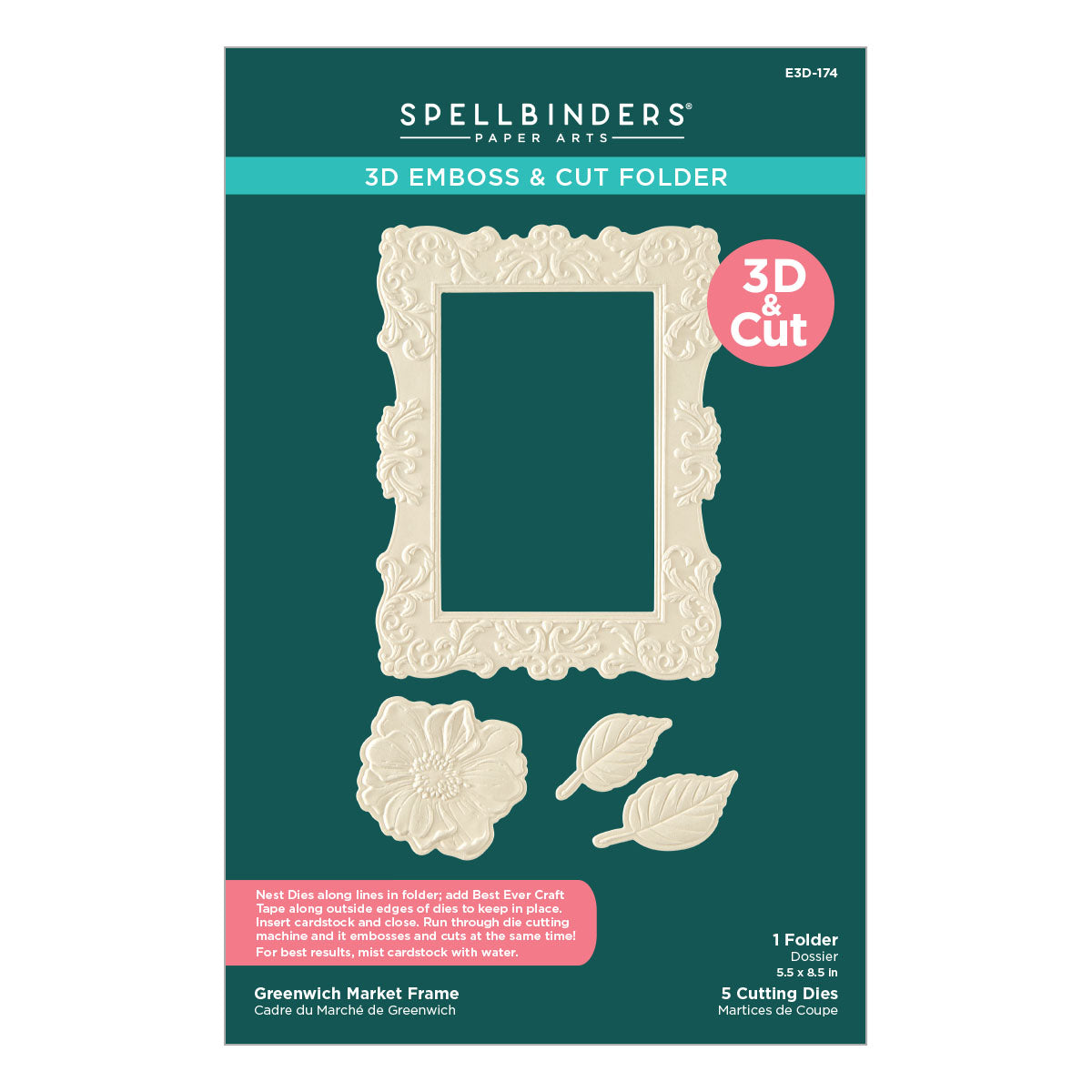 Greenwich Market Frame 3D Emboss & Cut Folder