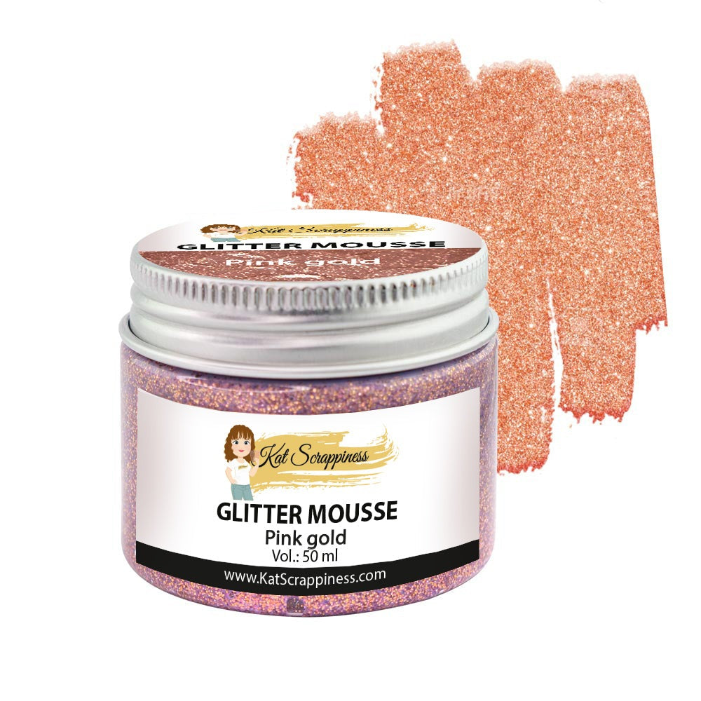 Pink Gold Glitter Mousse