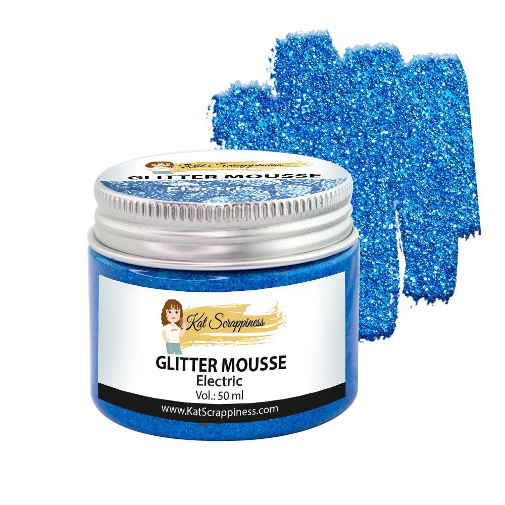 Electric Blue Glitter Mousse
