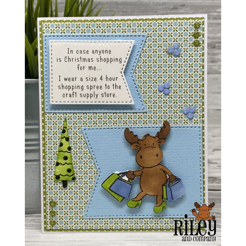 Size 4 Hour Shopping Spree Cling Stamp by Riley & Co