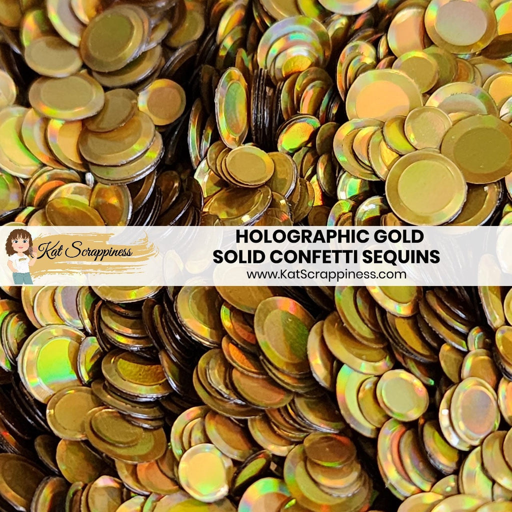Holographic Gold Solid Confetti Sequin Mix - New Release!