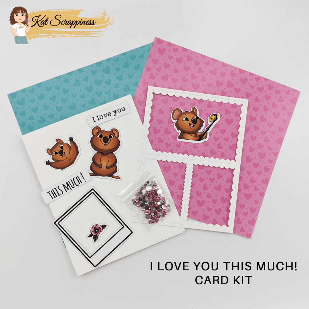 &quot;I Love You This Much&quot; Quokka Card Kit