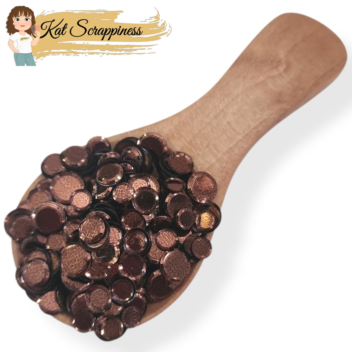 Brown Solid Confetti Sequins