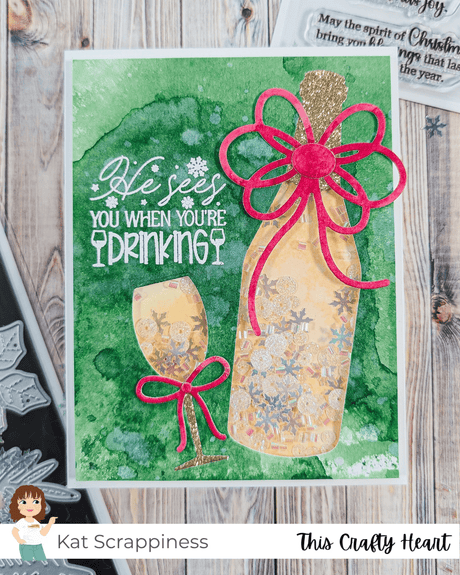 Tipsy Christmas Wishes Clear Stamp Set