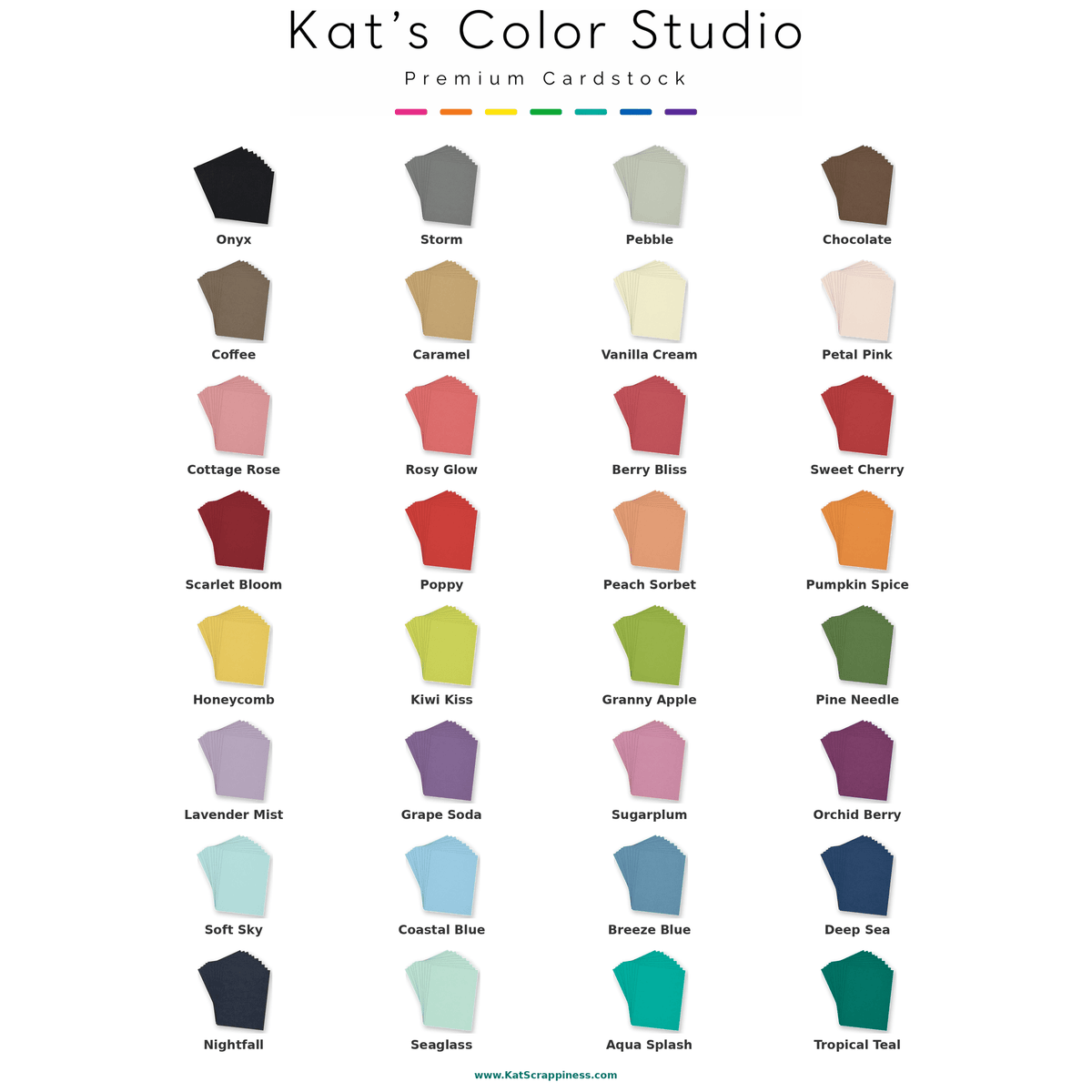 Kat’s Color Studio Premium Cardstock - 10 pack *NEW COLORS ADDED!*