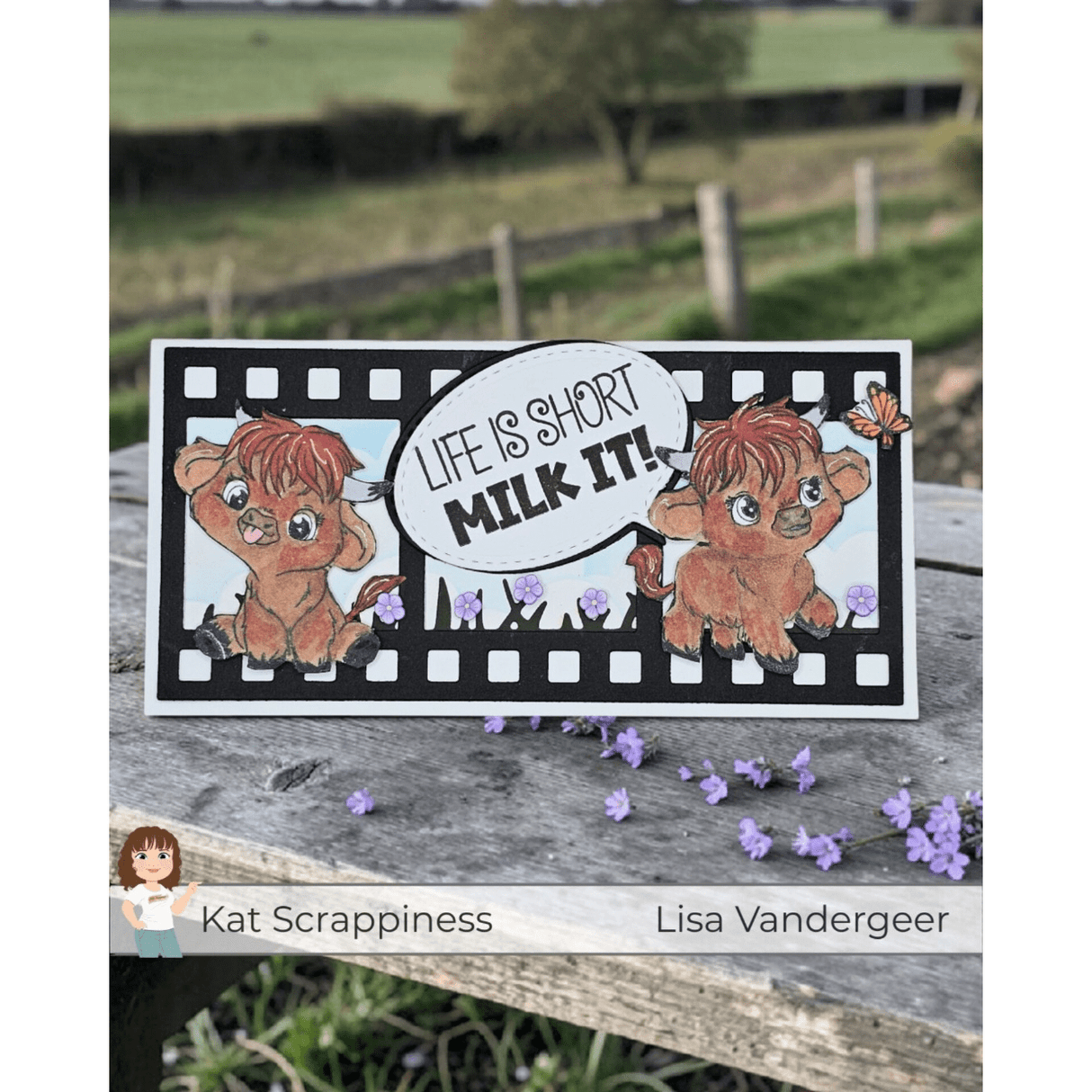 Sentiment Shoppe – Within the Fold: "Highland Mini Moos Sentiments" 6x6 Stamp Set - New Release!