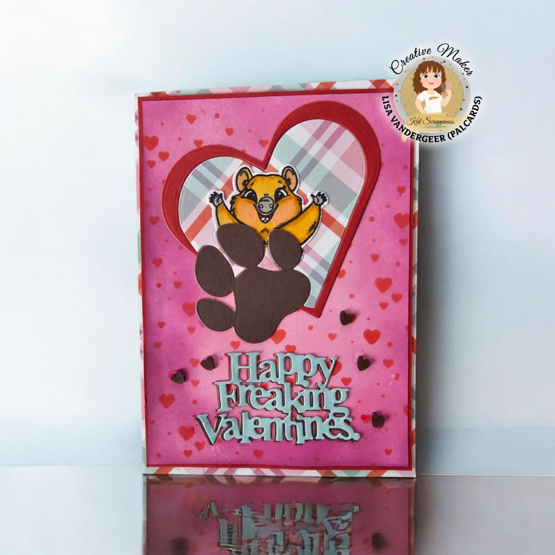 "Happy Freaking Valentines" Shadow Sentiment Craft Die - New Release!