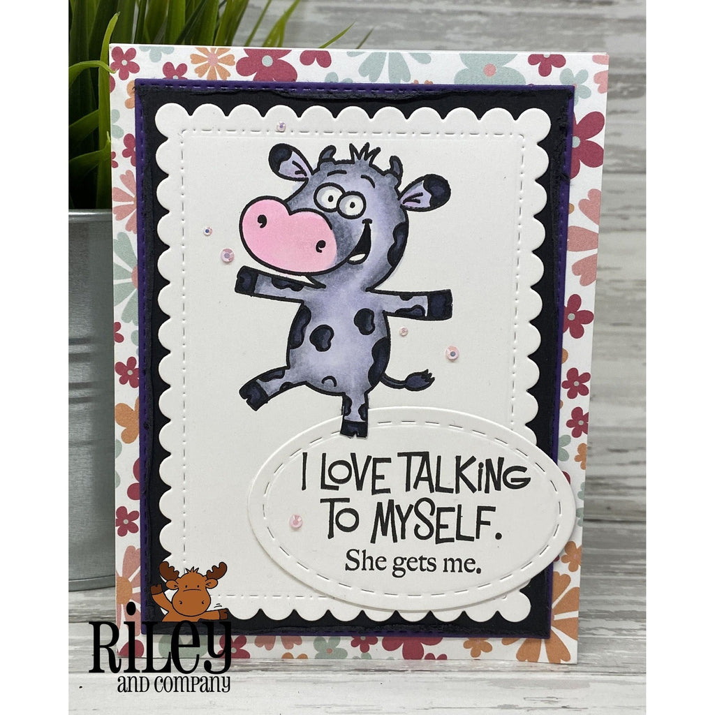 I Love Talking to Myself Cling Stamp by Riley & Co