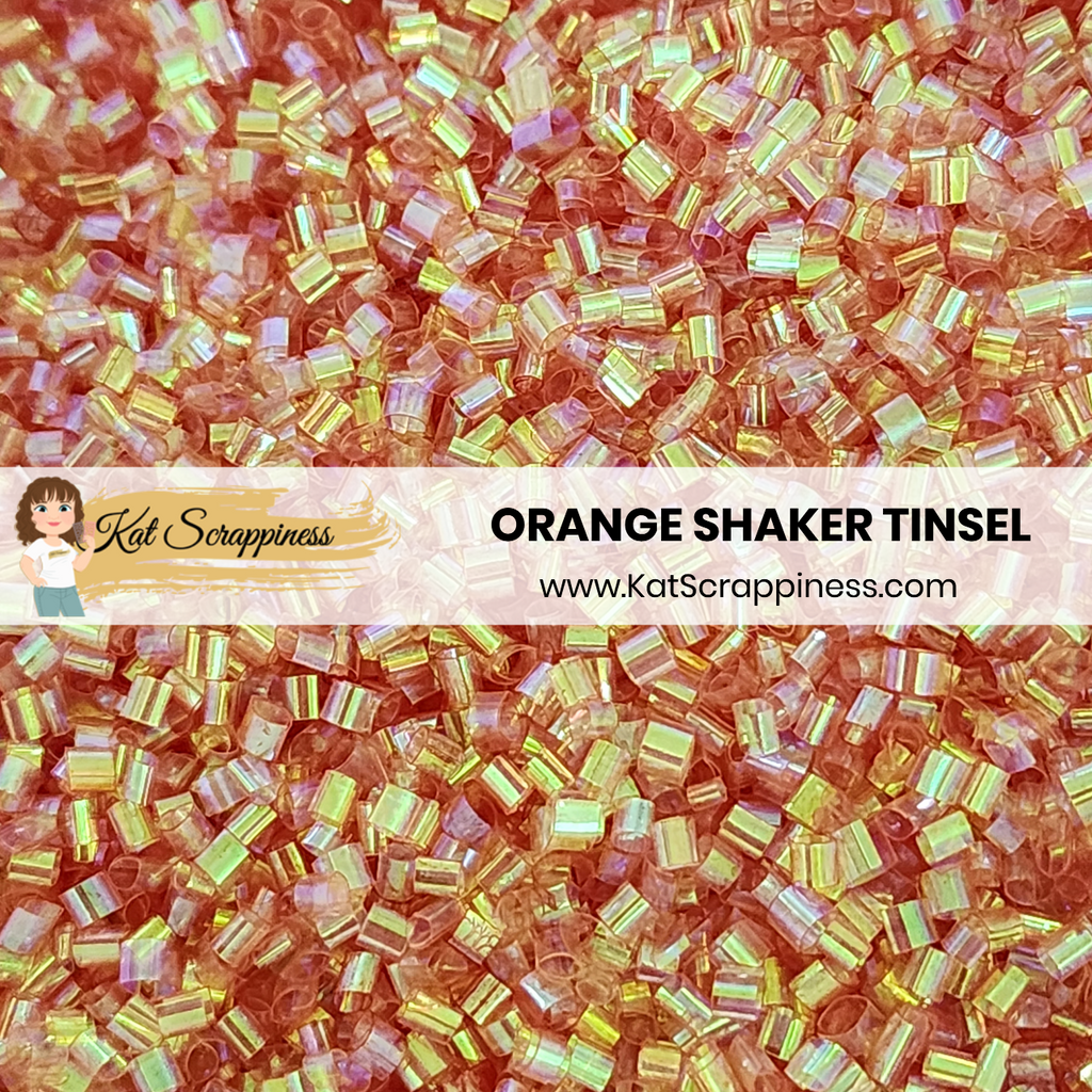 Orange Shaker Tinsel - New Release!