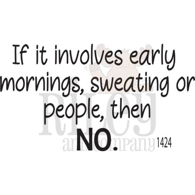 Mornings, Sweating and People Clear Stamps by Riley & Co