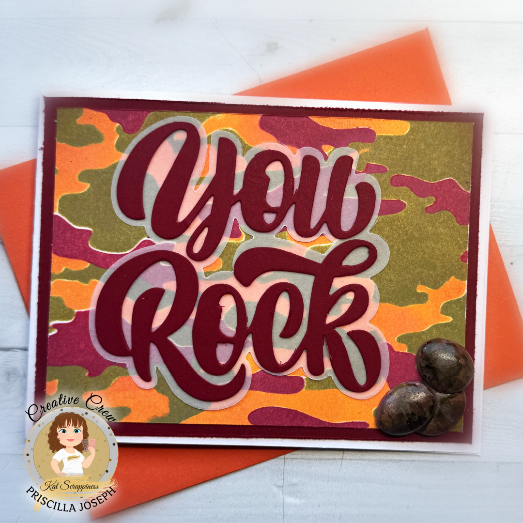 Layered Camouflage 6x6 Stencils - 3pc