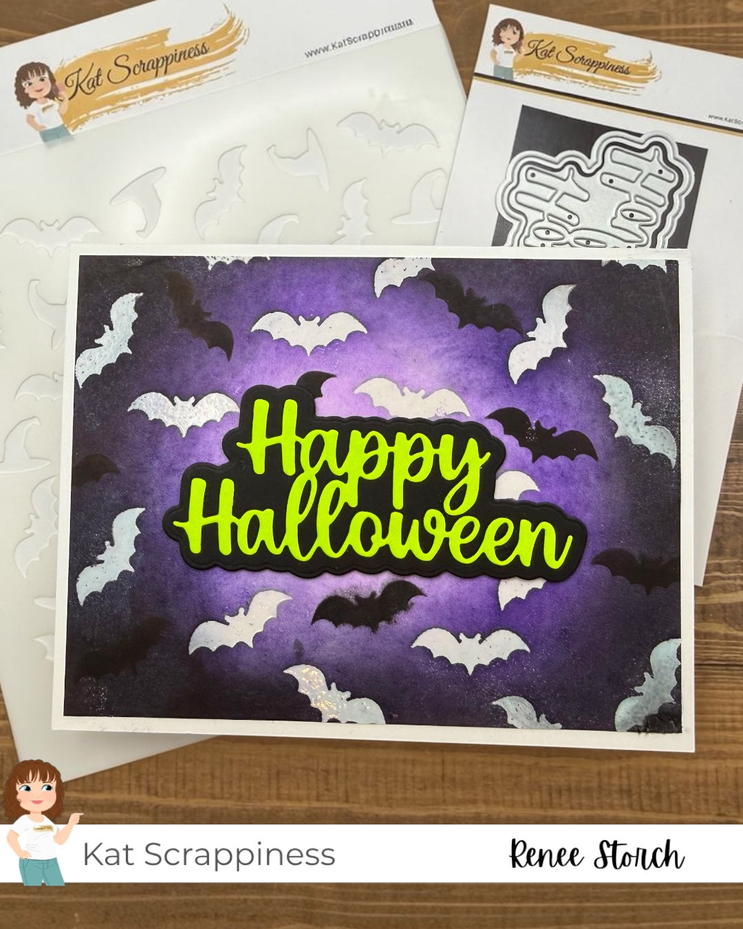 Hats & Bats 6x6 Stencil