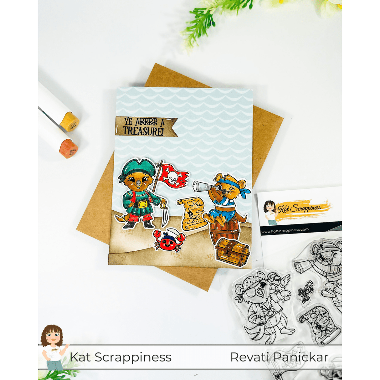 Pirate Quokkas Stamp Set - New Release!