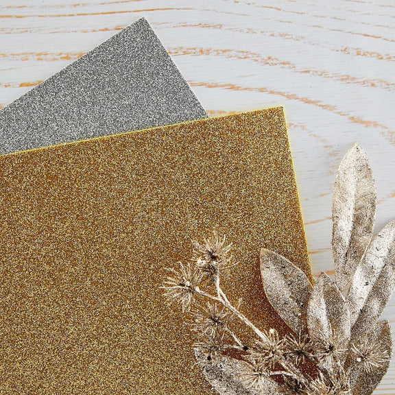 Die Cutting Glitter Foam Sheets - Gold &amp; Silver